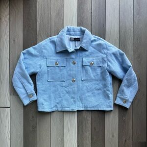 Zara Quilted Jacket With Gold Buttons | Size: Medium | Fair Condition